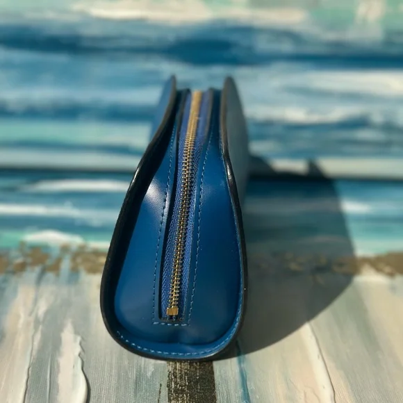 Louis Vuitton Dauphine Epi Toledo Blue Cosmetic Bag - Picture 3 of 11